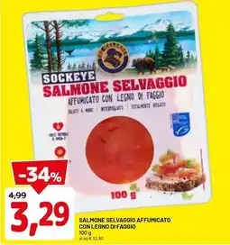 DPiù Salmone selvaggio affumicato con legno di faggio offerta