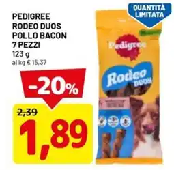 DPiù Pedigree rodeo duos pollo bacon offerta