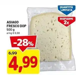 DPiù Asiago fresco dop offerta