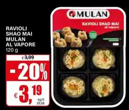 Il Gigante Ravioli shao mai mulan al vapore offerta