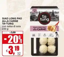 Il Gigante Siao long pao alla carne ta tung con salsa di soia offerta