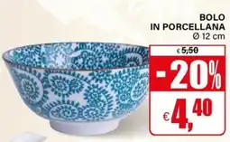 Il Gigante Bolo in porcellana offerta