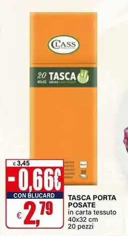 Il Gigante Class tasca porta posate in carta tessuto offerta