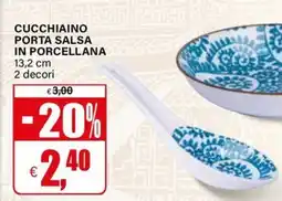 Il Gigante Cucchiaino porta salsa in porcellana offerta