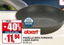 Il Gigante Abert padella wok forgiata linea earth offerta