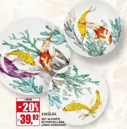 Il Gigante Set 18 piatti in porcellana linea hokkaido offerta