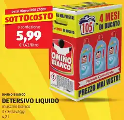 ALDI Omino bianco detersivo liquido offerta