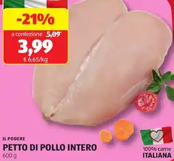 ALDI Il podere petto di pollo intero offerta
