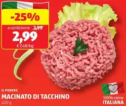 ALDI Il podere macinato di tacchino offerta
