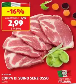ALDI Il podere coppa di suino senz'osso offerta