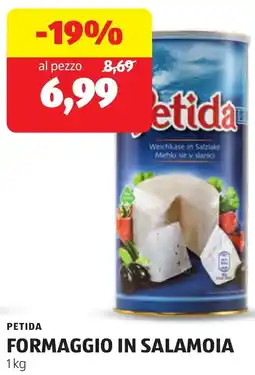 ALDI Petida formaggio in salamoia offerta
