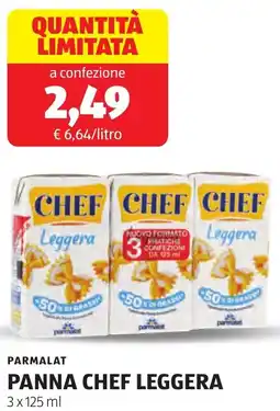 ALDI Parmalat panna chef leggera offerta
