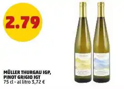 PENNY Müller thurgau igp, pinot grigio igt offerta