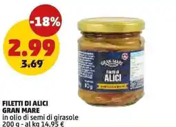 PENNY Filetti di alici gran mare in olio di semi di girasole offerta