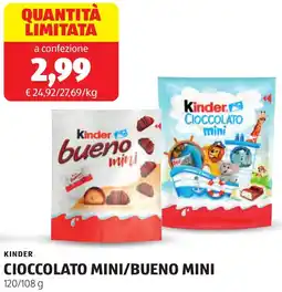 ALDI Kinder cioccolato mini/bueno mini offerta