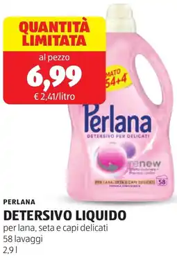 ALDI Perlana detersivo liquido offerta