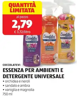 ALDI Coccolatevi essenza per ambienti e detergente universale offerta
