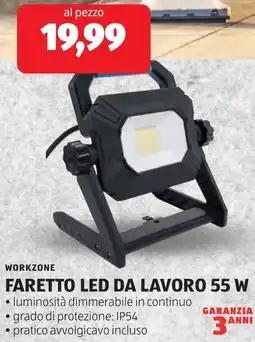 ALDI Workzone faretto led da lavoro 55 w offerta