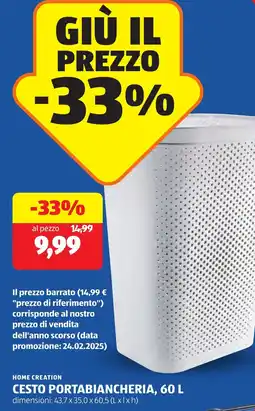 ALDI Home creation cesto portabiancheria offerta