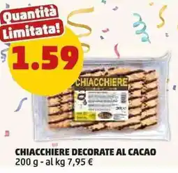 PENNY Chiacchiere decorate al cacao offerta