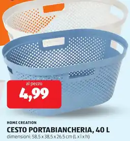 ALDI Home creation cesto portabiancheria offerta