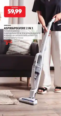 ALDI Ambiano aspirapolvere 2 in 1 offerta