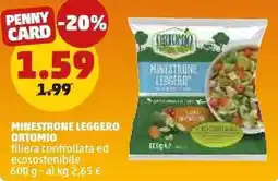 PENNY Minestrone leggero ortomio filiera controllata ed ecosostenibile offerta