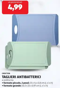 ALDI Crofton taglieri antibatterici offerta