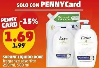 PENNY Sapone liquido DOVE offerta