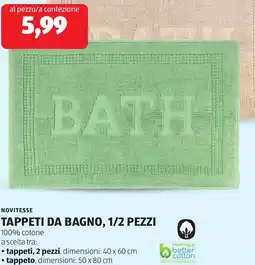 ALDI Novitesse tappeti da bagno offerta