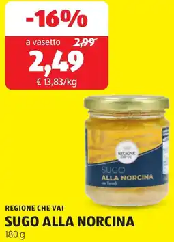 ALDI Regione che vai sugo alla norcina offerta