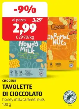 ALDI Choceur tavolette di cioccolato offerta