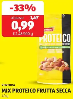 ALDI Ventura mix proteico frutta secca offerta
