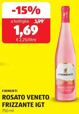 ALDI Firmenti rosato veneto frizzante igt offerta