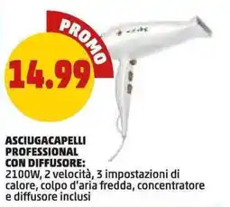 PENNY Asciugacapelli professional con diffusore offerta