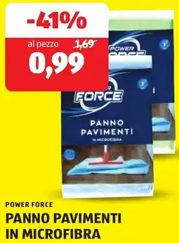 ALDI Power force panno pavimenti in microfibra offerta
