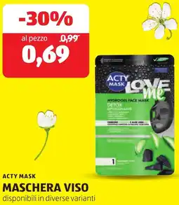 ALDI Acty mask maschera viso offerta