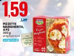Eurospin Pizzette margherita 4 pz TRE MULINI offerta