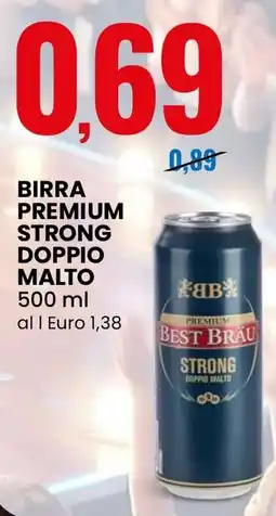 Eurospin Birra premium strong doppio malto offerta