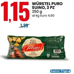 Eurospin Würstel puro suino, 3 pz offerta
