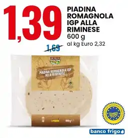 Eurospin Piadina romagnola igp alla riminese TRE MULINI offerta