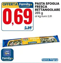 Eurospin Pasta sfoglia fresca rettangolare TRE MULINI offerta