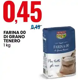 Eurospin Farina 00 di grano tenero TRE MULINI offerta