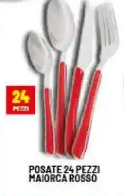 Risparmio Casa Posate 24 pezzi maiorca rosso offerta