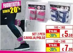 Satur Set 2 pesi caviglia/polso offerta