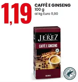 Eurospin Caffè e ginseng DON JEREZ offerta