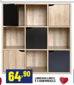 Risparmio Casa Libreria 5 ante e 4 vani miracle offerta