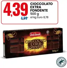 Eurospin Cioccolato extra fondente Dolciando offerta