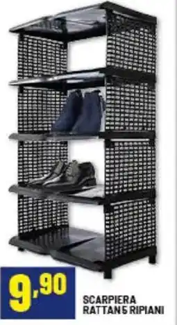 Risparmio Casa Scarpiera rattan 5 ripiani offerta