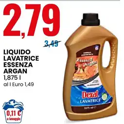 Eurospin Liquido lavatrice essenza argan Dexal offerta